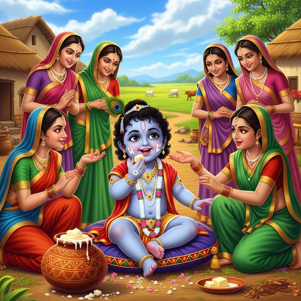 नटखट कान्हा की माखन चोरी लीला: प्रेम, शरारत और दिव्य भक्ति का संगम