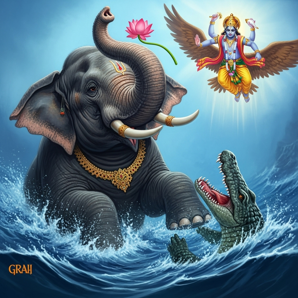 गजेंद्र मोक्ष कथा: जब भगवान विष्णु एक गज की पुकार पर दौड़े चले आए!