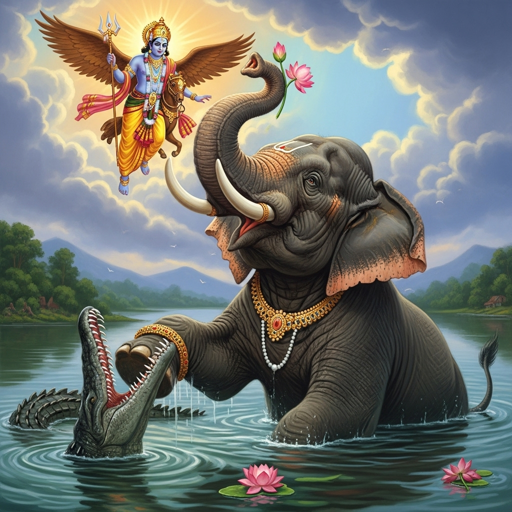 गजेंद्र मोक्ष: जब करुण पुकार पर दौड़े चले आए भगवान विष्णु | Sanatan Swar