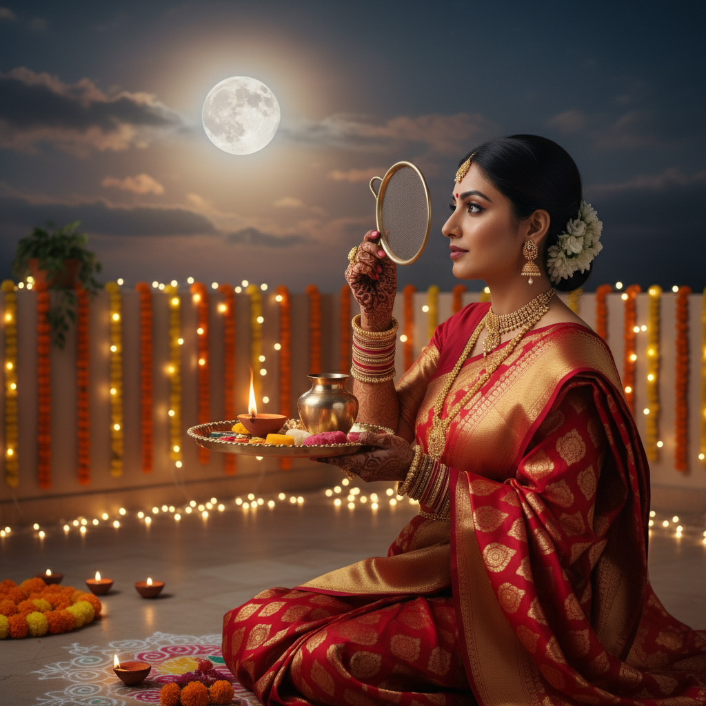 करवा चौथ व्रत कथा: अखंड सौभाग्य और प्रेम का पावन पर्व