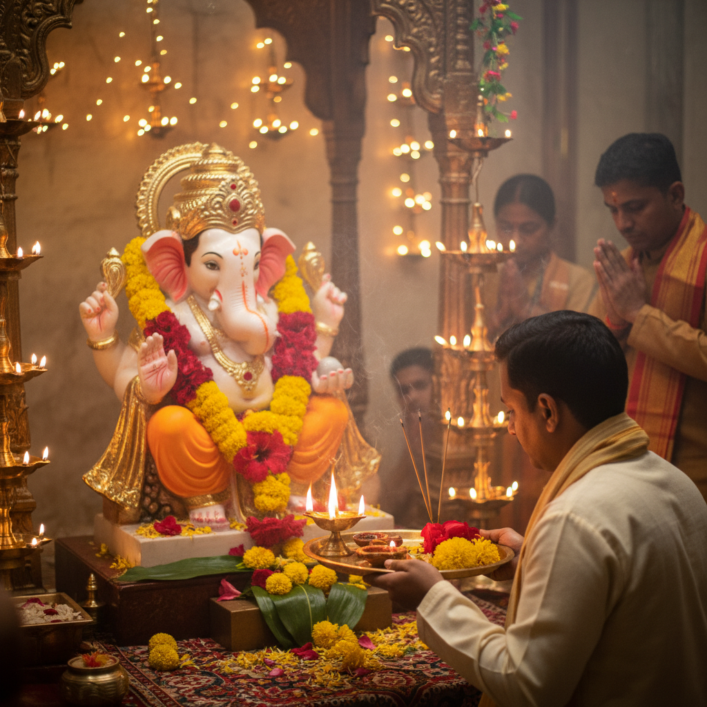 श्री गणेश आरती: विघ्नहर्ता की दिव्य स्तुति और महिमा