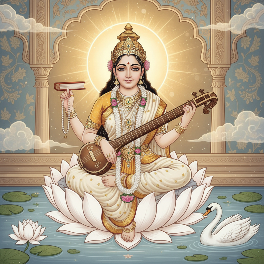 वंदन हे शारदा: ज्ञान, कला और संगीत की देवी सरस्वती की सम्पूर्ण वंदना