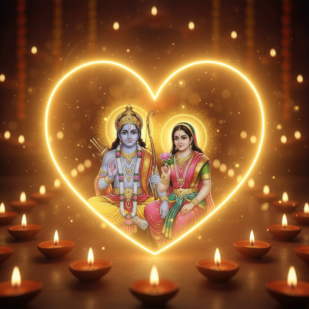 श्री राम जानकी बैठे हैं मेरे सीने में: हृदय में दीपोत्सव का दिव्य भाव