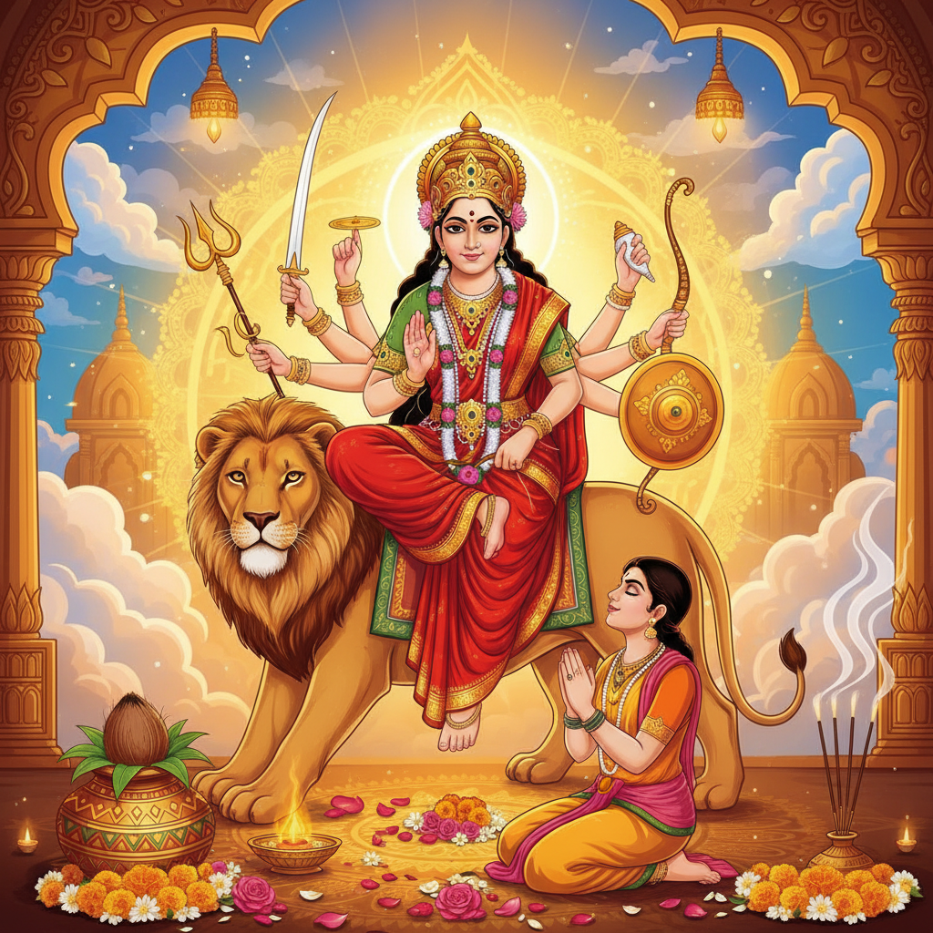 श्री दुर्गा चालीसा सम्पूर्ण पाठ: चैत्र नवरात्रि 2024 में पाएं अष्ट सिद्धि और नव निधि के दिव्य लाभ