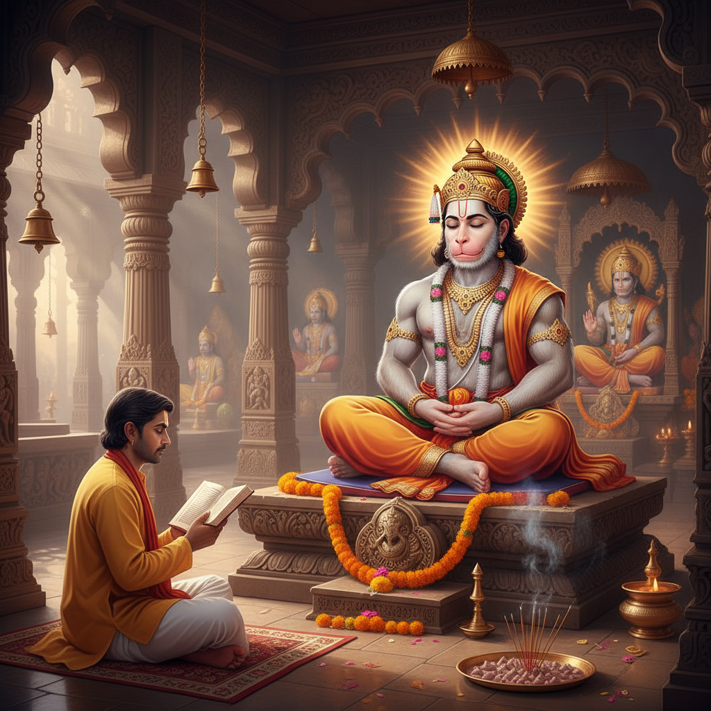 श्री हनुमान चालीसा का पाठ: जीवन में सुख-शांति और शक्ति का स्रोत