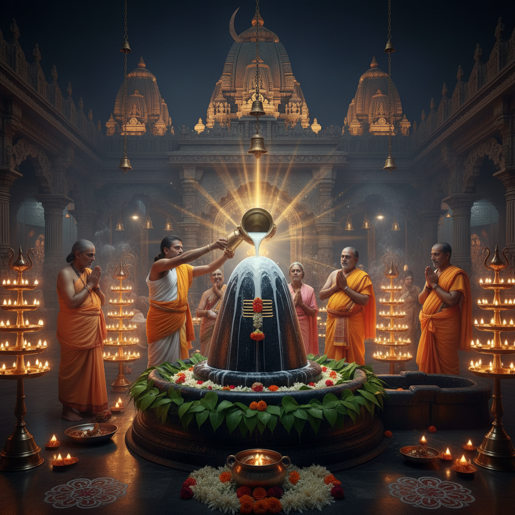 महाशिवरात्रि के पावन पर्व पर शिव पूजन की विस्तृत विधि, व्रत कथा, और महादेव को प्रसन्न करने के उपायों का हृदयस्पर्शी वर्णन। जानें कैसे करें भक्तिमय पूजन और पाएं शिव कृपा और मोक्ष का मार्ग।