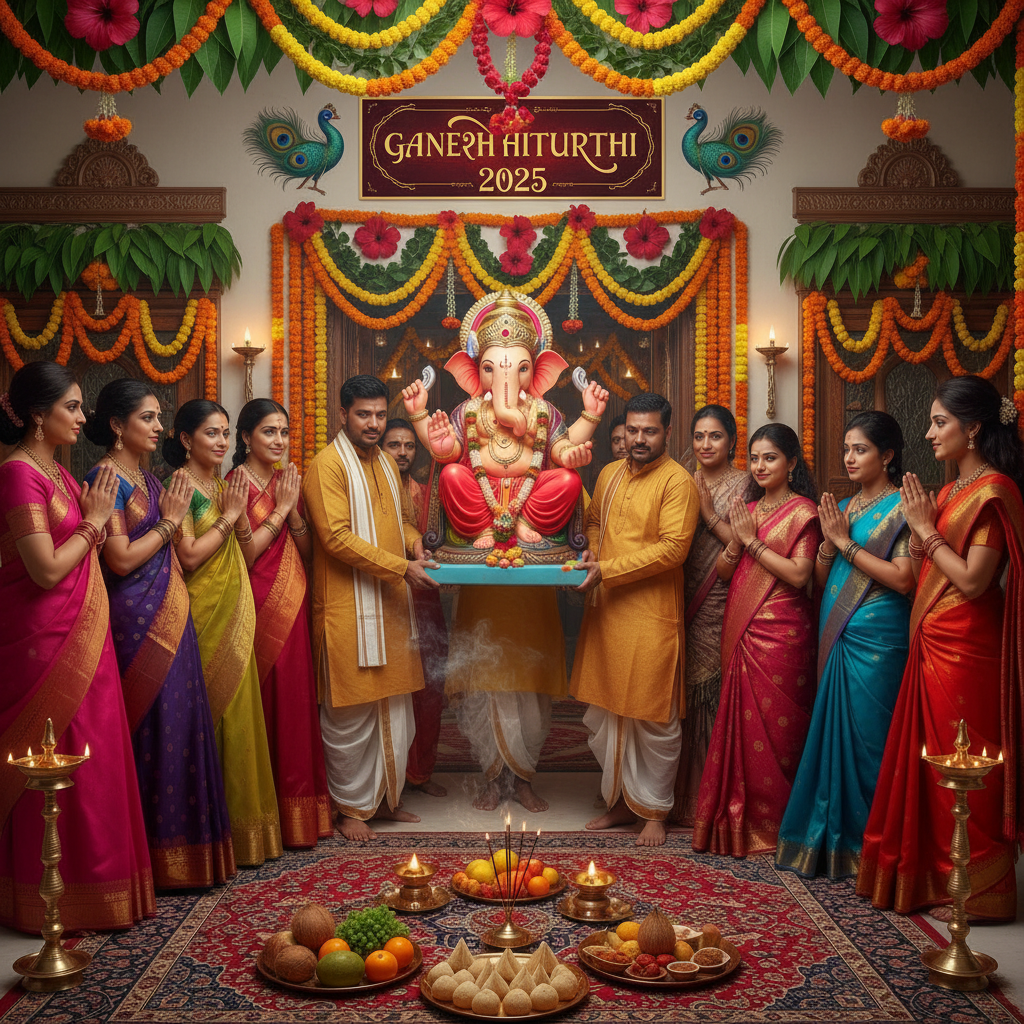गणेश चतुर्थी 2025 पर विघ्नहर्ता भगवान गणेश के आगमन की तैयारी, शुभ मुहूर्त, स्थापना विधि, पूजा विधान और इस पावन पर्व के महत्व को गहराई से जानें।