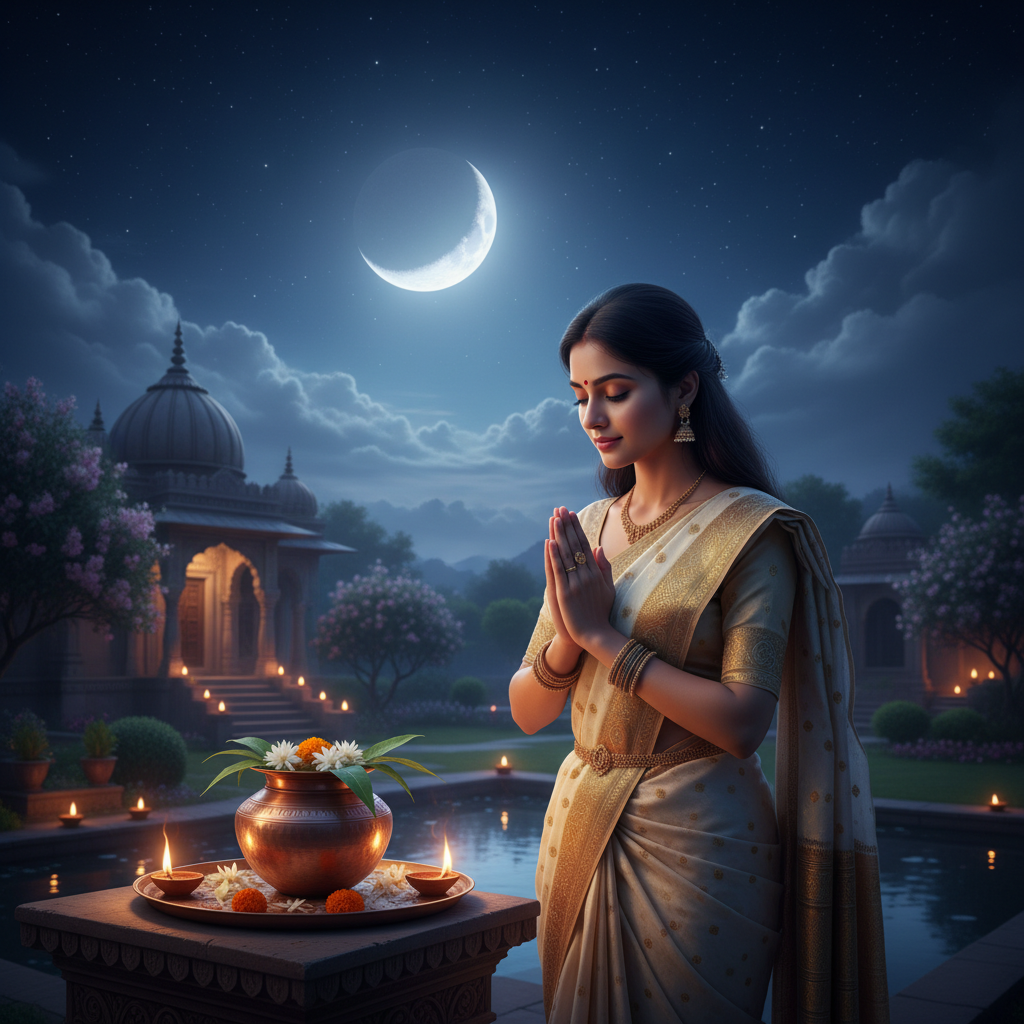 सनातन धर्म में चंद्रदर्शन का आध्यात्मिक महत्व, अमावस्या के बाद चांद देखने की परंपरा, चंद्रदेव की पूजा विधि, ज्योतिषीय लाभ, और नियमों पर आधारित एक गहन और भावनात्मक हिंदी ब्लॉग। यह लेख आपको चंद्रदेव की कृपा प्राप्त करने का मार्ग प्रशस्त करेगा।