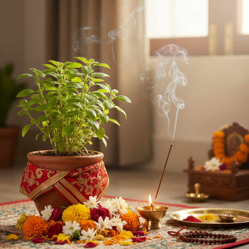 सनातन धर्म में तुलसी माता का विशेष महत्व है। उनकी पूजा से घर में सुख-समृद्धि आती है और भगवान विष्णु की कृपा प्राप्त होती है। इस लेख में तुलसी पूजा की विस्तृत विधि, उससे जुड़ी पावन कथा, लाभ और नियमों का वर्णन किया गया है।