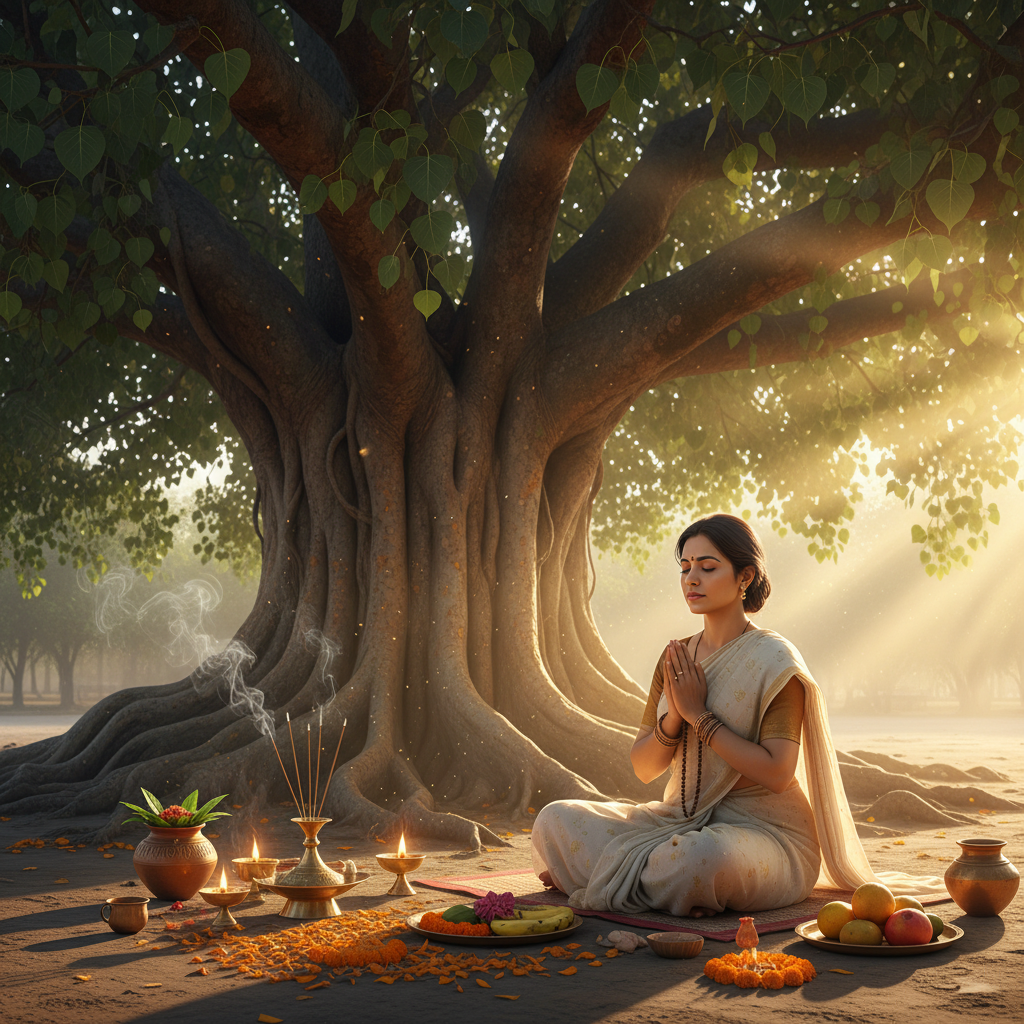 पीपल वृक्ष सनातन धर्म में अत्यंत पूजनीय है, जिसे त्रिदेव ब्रह्मा, विष्णु और महेश का साक्षात स्वरूप माना जाता है। यह ब्लॉग पीपल पूजा के महत्व, इसकी पावन कथा, शनिदेव और पितृ दोष से मुक्ति के उपायों, तथा धन-समृद्धि के लिए इसके वैज्ञानिक और आध्यात्मिक लाभों पर प्रकाश डालता है। इसमें पूजा की विधि, नियम और सावधानियाँ भी विस्तार से बताई गई हैं।