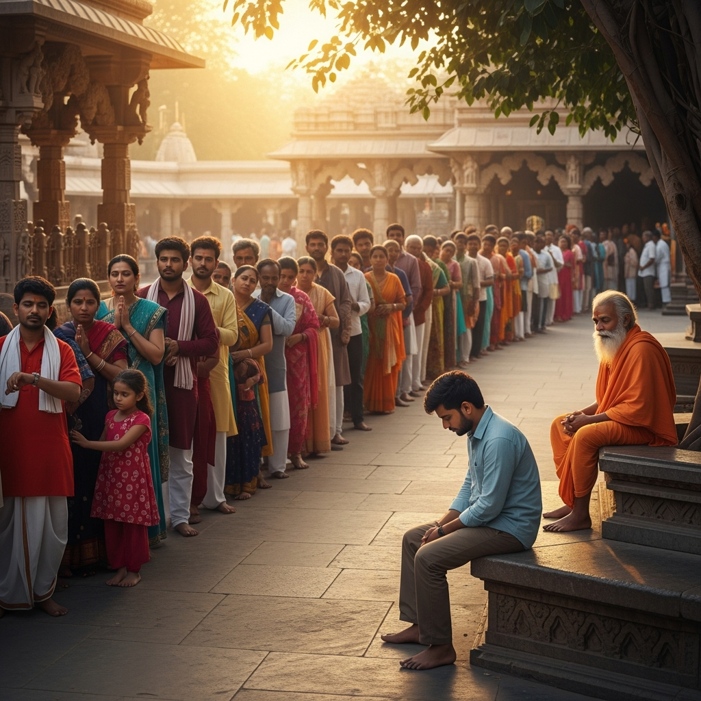 मंदिर की कतार में नियम तोड़ना पाप? धर्म में ‘अनुशासन’ की भूमिका