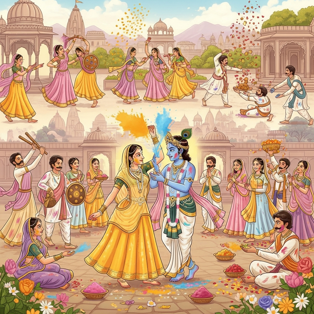 वृंदावन होली 40 दिन क्यों चलती है? परंपरा, दिन-वार कार्यक्रम और नियम