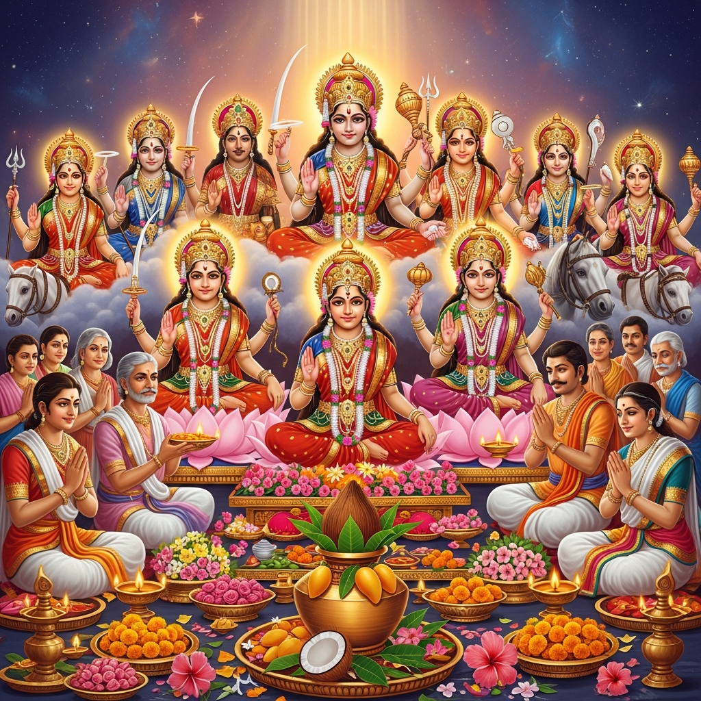 नवरात्रि के ९ रहस्य और दिव्य ऊर्जा को उजागर करने वाला यह ब्लॉग आपको माँ दुर्गा के नौ रूपों, उनकी पूजा विधि और आध्यात्मिक लाभों से अवगत कराएगा। शक्ति, साधना और सिद्धि के इस पवित्र मार्ग पर माँ की असीम कृपा प्राप्त करें।