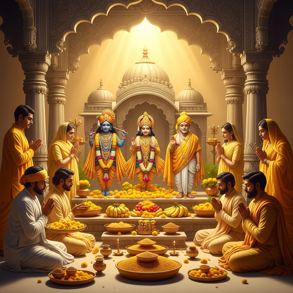 गुरुवार व्रत: विष्णु/बृहस्पति परंपरा—पीली चीज़ें क्यों?