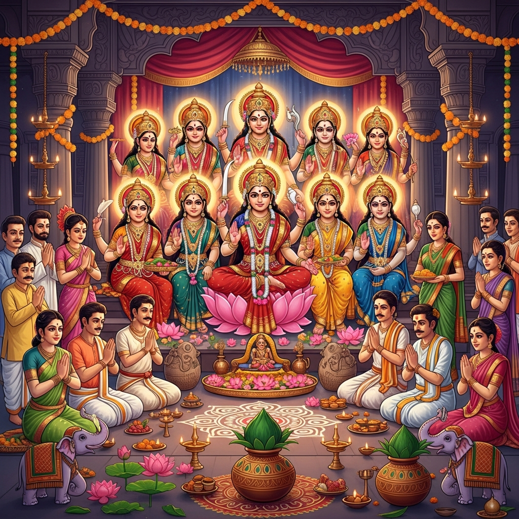 नवरात्रि 2024 का पावन पर्व हमें माँ दुर्गा की असीम शक्ति से जुड़ने और अपने जीवन में सकारात्मक परिवर्तन लाने का सुनहरा अवसर प्रदान करता है। इस लेख में, हम माँ दुर्गा के नौ दिव्य स्वरूपों के रहस्यों को उजागर करेंगे, उनके आध्यात्मिक महत्व को समझेंगे और जानेंगे कि कैसे यह पर्व हमारे जीवन को आध्यात्मिक रूप से उन्नत कर सकता है, बाधाओं को दूर कर सकता है और सुख-समृद्धि ला सकता है। यह केवल एक उत्सव नहीं, बल्कि आंतरिक विकास और दैवीय आशीर्वाद प्राप्त करने की एक गहन यात्रा है।