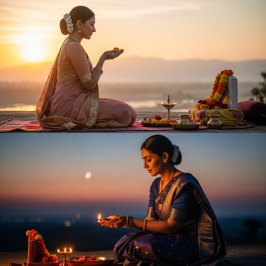 व्रत के दिन पूजा का best time: सुबह/शाम—कब क्यों?