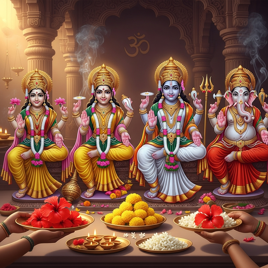 पूजा में लाल/पीला/सफेद रंग: symbolism और गलत धारणाएँ