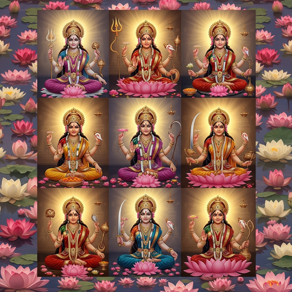 देवी के 9 रूप: रोज का संदेश (नवरात्रि)